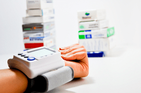 Blood pressure monitor and medications