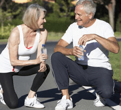 Seniors exercising for rheumatoid arthritis