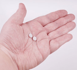 Promethazine pills in hand