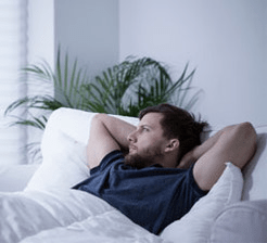 Man suffering from insomnia