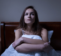 Woman with insomnia