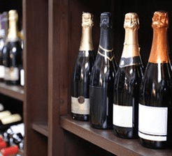 Champagne and wine in store