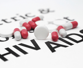 Hiv aids medication concept
