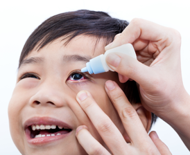 Treating pink eye in children